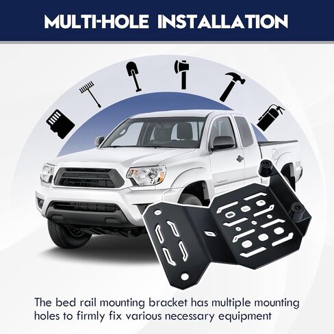 Bed Rail Mount Brackets Compatible with Tacoma, Bed Rail Module Systems for Shovels, Axe, Recovery Boards, Fuel Cans & Other Accessories, Bed Rail Modular Accessory Mount 3 Mounting in Kuwait