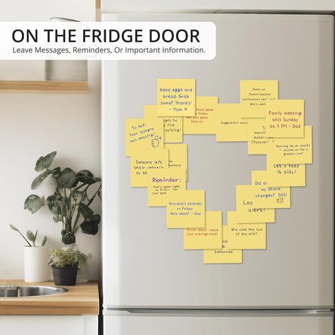 36 Pads Pop Up Sticky Notes, 3x3 inches, Yellow Soft Pastel Self-Stick Note Pads, Perfect for Office, Study, and Daily Life Organization - 36 Pack in Kuwait