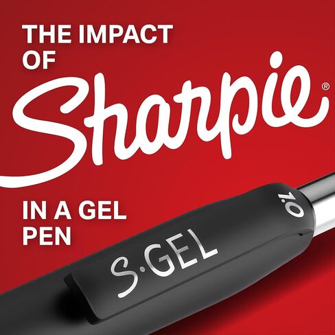 أقلام شاربي S-Gel أقلام جل ذات نقطة متوسطة (0.7 مم) قلم جل حبر أزرق عدد 36 in Saudi Arabia