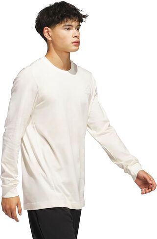 adidas Men's Tech Long-Sleeve Sportswear T-Shirt, Clear Pink/Light Pink, X-Large/Tall in Saudi Arabia