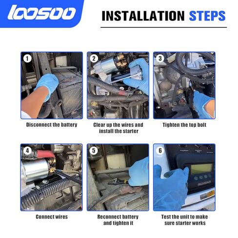 12968577011 New Starter Motor 12V Fit for Thermo King w/Yanmar 486 482 1996-2012, Carrier Transicold Isuzu, Replace 452-177 129685-77011 SHI0182 41044064 S13407 45-2324 845-2324, 2.2KW CW 9T in Kuwait