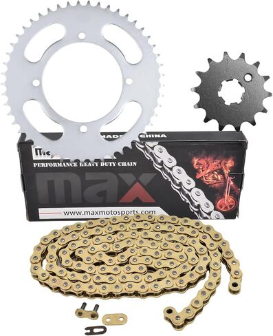 Max Motosports Drive Chain and Sprocket Kit replacement for Yamaha TT-R50 E TTR50 TTR 50E 2006-2026 (Gold) in Saudi Arabia