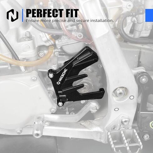 NICECNC Dirt Bike Sprocket Cover Aluminum Compatible with Yamaha YZ250 2000-2024 YZ250X 2016 2017 2018 2019 2020 2021 2022 2023,CNC-machined in Saudi Arabia