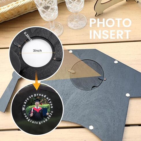 Fonder Mols 2024 بديل كتاب ضيوف التخرج، زخارف التخرج السوداء فئة 2024 تسجيل الدخول في كتاب للاستقبال، لوحة توقيع التخرج الفريدة لخريجي 2024 in Kuwait