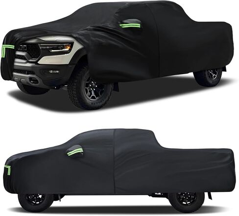 Pickup Truck Cover Custom Fit for Ram 1500 2009-2026, 6 Layers Car Cover Waterproof All Weather for Automobiles,Outdoor Full Exterior Cover,Rain, Sun, Wind Protection,Black in Saudi Arabia