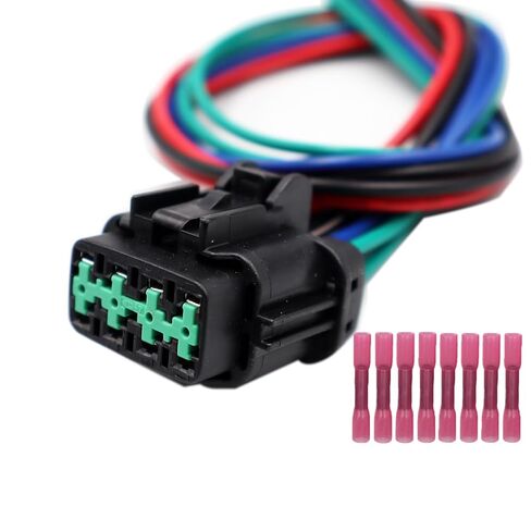 8-Way 8-Pin HID Headlamp Headlight Connector Plug Compatible with Infiniti G37 Q60 2008-2015 Wire Pigtail Harness 6918-1780 in Saudi Arabia