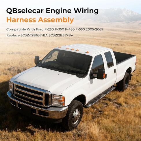 Engine Wiring Harness Assembly Compatible with Ford F250 F350 F450 F550 2005-2007 Super Duty 6.0L Diesel Engine Replace 5C3Z-12B637-BA 5C3Z12B637BA in Kuwait