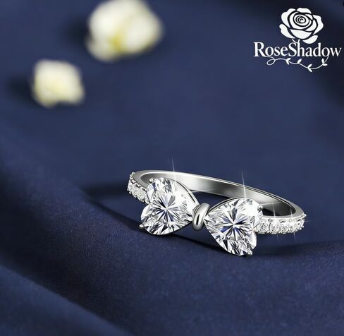 Moissanite Ring for Women 1.6CT Heart Cut D VVS1 Color Moissanite Rings Sterling Silver Engagement Wedding Band Jewelry Gift Promise Rings for Her in Saudi Arabia