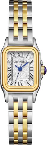 Small Gold Watches for Women with Vintage Rectangular Case, Classic Roman Dial,Stainless Steel Band Water Resistant in Saudi Arabia