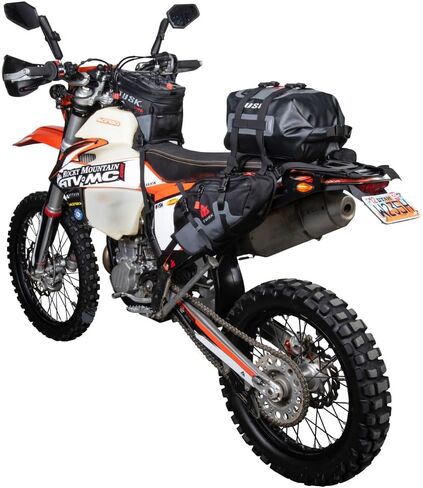 TUSK Traverse Pannier Bags Base System w/X-Small Dry Duffel Tail Bag Black/Tan in Saudi Arabia