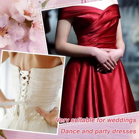 Women's Wedding Dress Zipper Replacement Adjustable Loops Lace up Satin Corset Kit Replacement Polyester Corset Back Kit for Formal Prom Dress in Saudi Arabia