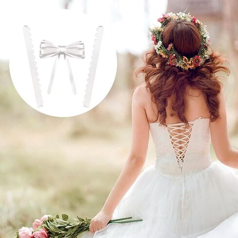 Women's Wedding Dress Zipper Replacement Adjustable Loops Lace up Satin Corset Kit Replacement Polyester Corset Back Kit for Formal Prom Dress in Saudi Arabia