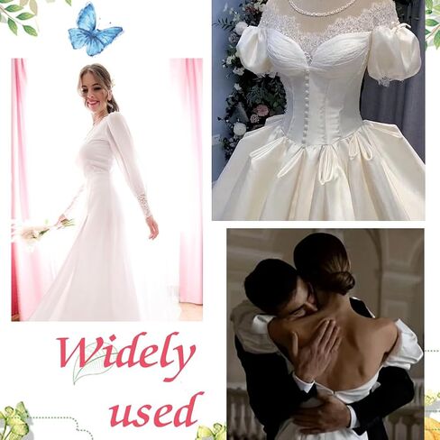 Women's Wedding Dress Zipper Replacement Adjustable Loops Lace up Satin Corset Kit Replacement Polyester Corset Back Kit for Formal Prom Dress in Saudi Arabia