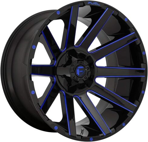 FUEL OFF-ROAD D644 CONTRA 20X10, 6X135/5.5, 4.75, -19mm GLOSS BLACK BLUE TINTED CLEAR - D64420009846 in Saudi Arabia