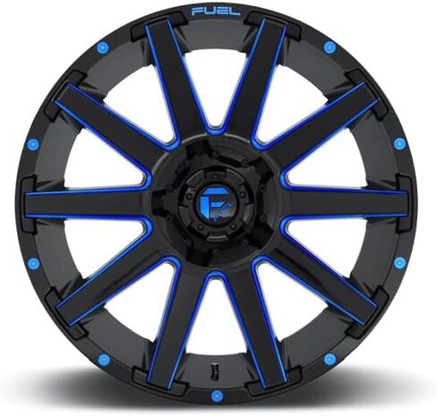 FUEL OFF-ROAD D644 CONTRA 20X10, 6X135/5.5, 4.75, -19mm GLOSS BLACK BLUE TINTED CLEAR - D64420009846 in Saudi Arabia
