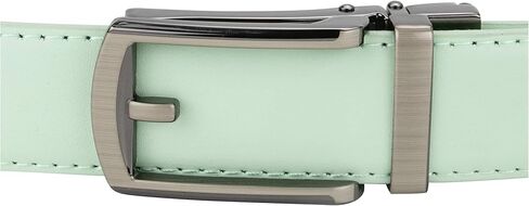 حزام سقاطة جلدي للنساء، حواف تناسب الخصر من 18 بوصة إلى 44 بوصة، بدون ثقوب، معبأ في صندوق هدايا (W726X أخضر نعناعي، عرض 30 مم) in Kuwait