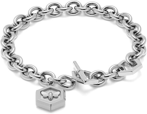 Olivia Burton Jewelry - Women's Signature Minima Bee Toggle Bracelet - Stainless Steel, Hypoallergenic - For Everyday Wear - Gift for Her in Saudi Arabia