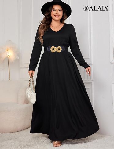 ALAIX Women's Wide Elastic Waist Belt for dress Gold Flower Buckle Stretchy Dressy Fashion Belts Waistband for Women in Kuwait