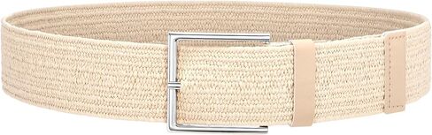 حزام خصر منسوج من القش للنساء، حزام بوهو للسيدات على الموضة مع إبزيم ذهبي in Kuwait