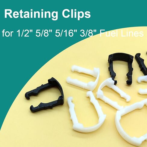 120PCS Fuel Line Retainer Clip Assortment 3/8" 5/16" 1/2" 5/8" Nylon Fuel Line Retaining Clips Kit in Kuwait