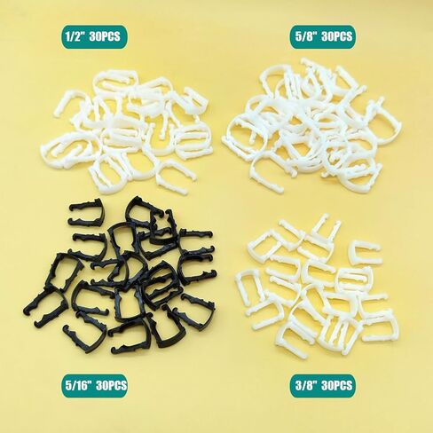 120PCS Fuel Line Retainer Clip Assortment 3/8" 5/16" 1/2" 5/8" Nylon Fuel Line Retaining Clips Kit in Kuwait