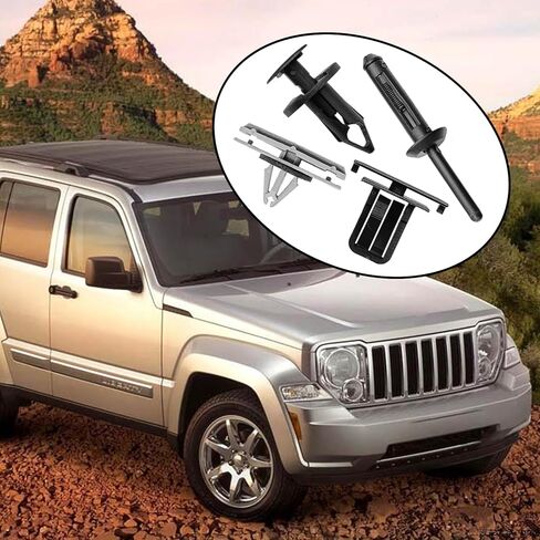 60pcs Wheel Fender Flare Clips Hardware Kit Compatible with Jp Liberty 2006 2007 2008 2009 2010 2011 2012 Fender Flare Retainer Clips Replace OE# 55156429AA 55157055AA 6506007AA 6503598 in Saudi Arabia