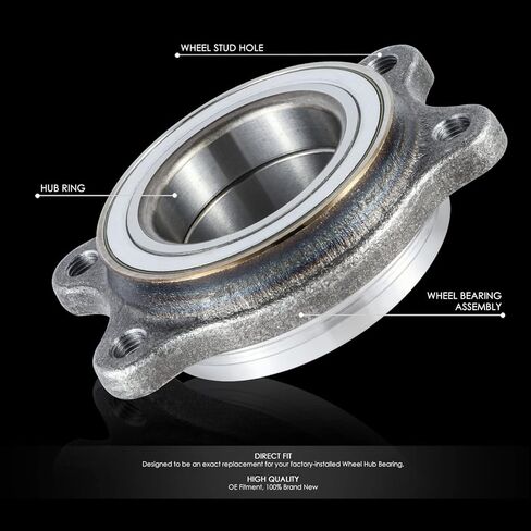 DNA MOTORING OEM-WHA-0004 مجموعة محور العجلة الخلفية الأمامية المتوافقة مع 07-15 A4 / 13-16 Allroad / 09-17 Q5 / 13-15 RS5 / 10-15 S4 / 15-17 Macan in Kuwait