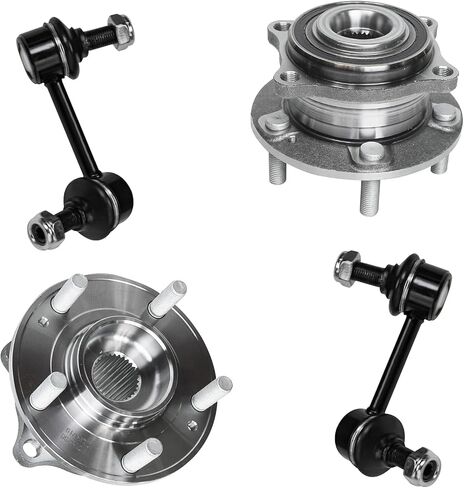 Detroit Axle - AWD Rear 4pc Wheel Bearing Hubs Kit for Hyundai Santa Fe Sport XL Kia Sorento, 2 Wheel Bearing Hubs Assembly 2 Sway Bar Links Replacement in Saudi Arabia