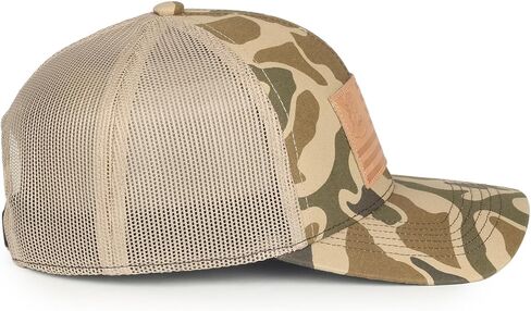 Don’t Tread on Me Camo Trucker Hat – American Flag Patch Snapback Baseball Cap, Woodland Mesh Back Hunting Hat, One Size in Saudi Arabia