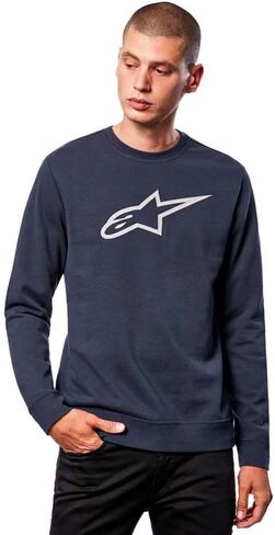 Alpinestars 1212-51322-7011-XL: صوف طاقم دائم الشباب، أزرق داكن/رمادي Xl in Saudi Arabia