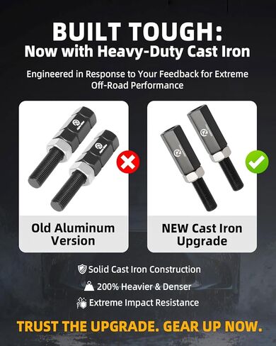 Upgraded Iron Adjustable Tie Rod Extension Kit M14x1.5 - Heavy-Duty for Lifted Honda, Toyota, Lexus - 3" Lift Kit for Off-Road & Rough Terrain in Saudi Arabia