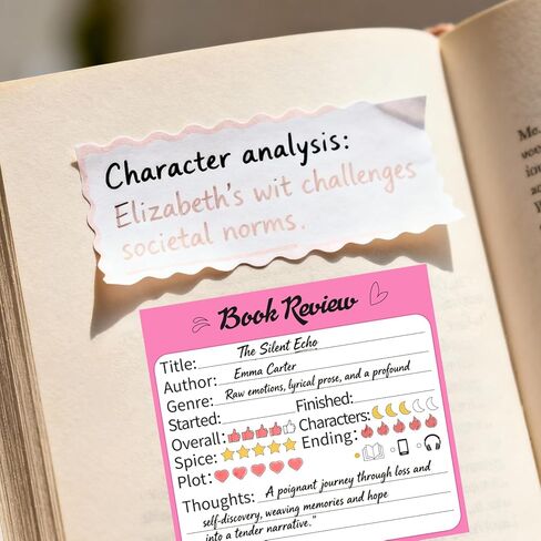 90-Pack Book Review Stickers, 6 Colorful Self-Adhesive Labels for Reading Journals & Book Clubs (2.75x2.95 Inches) in Kuwait