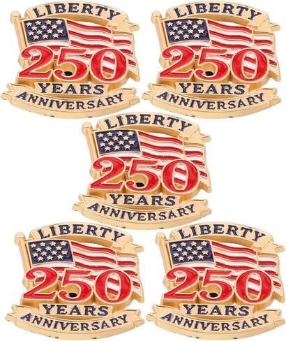 5 Pcs USA Flag Pin: American Flag Pin - Independence Day Patriotic Accessories - 250th Anniversary Commemorative Gifts for Clothes Decor in Saudi Arabia