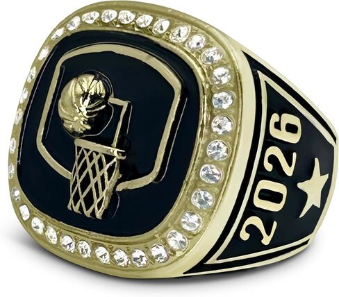 Express Medals 2026 Champion Basketball Trophy Ring in Sizes 6 to 11 with Award Display Stand Trophies Rings Trophies Team champions tournament medals medal in Saudi Arabia