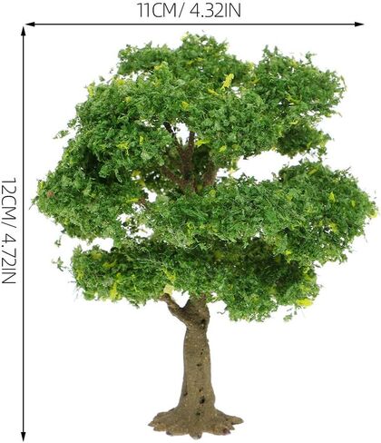 HANABASS Microlandscape نموذج الأشجار 4.7 بوصة أشجار حرفية مصغرة DIY بها بنفسك مشهد السكك الحديدية الهندسة المعمارية الديوراما ديكور المناظر الطبيعية مع إطار سلكي in Saudi Arabia