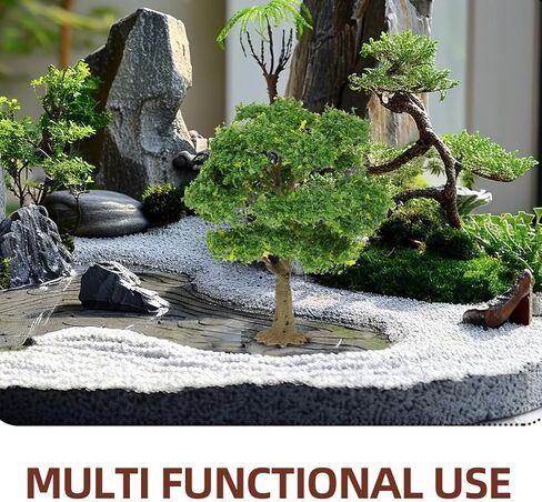 HANABASS Microlandscape نموذج الأشجار 4.7 بوصة أشجار حرفية مصغرة DIY بها بنفسك مشهد السكك الحديدية الهندسة المعمارية الديوراما ديكور المناظر الطبيعية مع إطار سلكي in Saudi Arabia