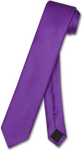 ربطة عنق ضيقة من Vesuvio Napoli سكيني EGGPLANT PURPLE للرجال رفيعة مقاس 2.5 بوصة in Saudi Arabia