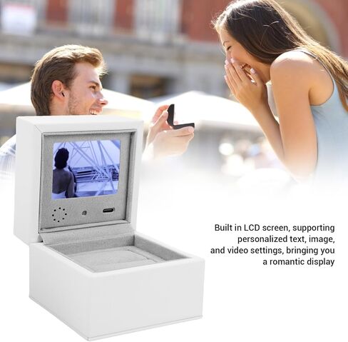 Smart Video Jewelry Box with LCD Screen, High End Personalized Ring Storage Case for Anniversaries Weddings in Saudi Arabia