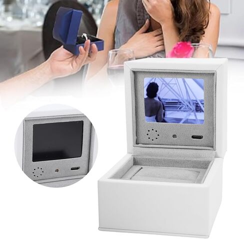 Smart Video Jewelry Box with LCD Screen, High End Personalized Ring Storage Case for Anniversaries Weddings in Saudi Arabia