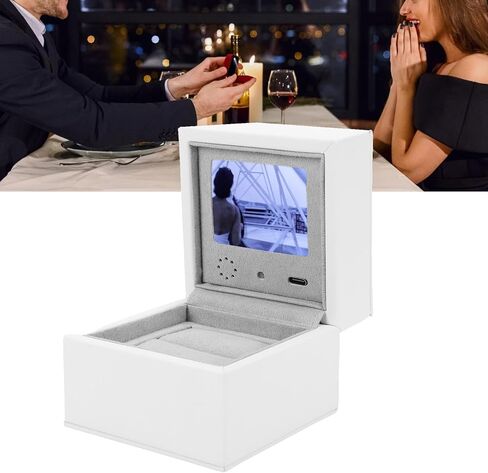 Smart Video Jewelry Box with LCD Screen, High End Personalized Ring Storage Case for Anniversaries Weddings in Saudi Arabia