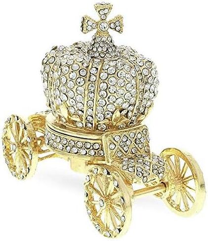 BestPysanky Crystal Coach Crown Jewelry Trinket Box Figurine in Saudi Arabia