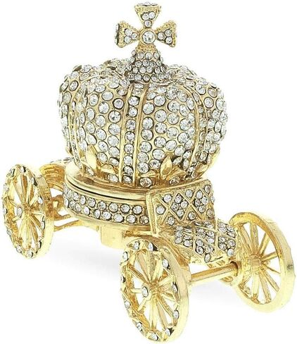 BestPysanky Crystal Coach Crown Jewelry Trinket Box Figurine in Saudi Arabia