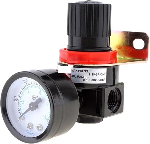 1pc AR2000 0-1.0mpa Mini Adjustable Air Pressure Regulator Air Treatment Units G1/4 with Gauge & Bracket in Saudi Arabia