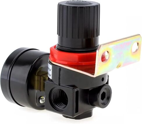 1pc AR2000 0-1.0mpa Mini Adjustable Air Pressure Regulator Air Treatment Units G1/4 with Gauge & Bracket in Saudi Arabia