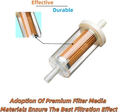 (6-Pack) 695666 1/4"Fuel Filter for Brigs and Straton 845125 691035 493629 MTD Craftsman Troy Bilt John-D-eer D100 D105 D110 D120 D125 D130 D140 D150 D155 D160 Lawn Mower Tractor Gas Fuel Filter in Kuwait