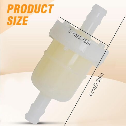 2 Pcs Inline Fuel Filter, Replacement for Nissan Tohatsu Mercury Marine Outboards, Replaces 369022300M, 369-02230-0 in Kuwait