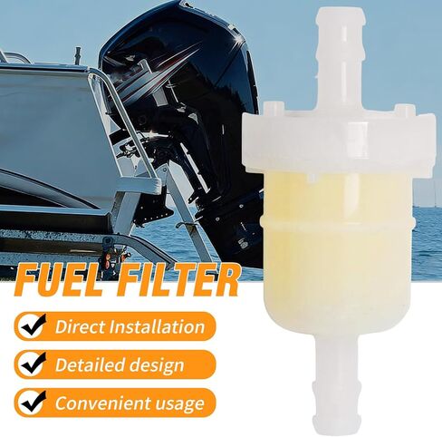 2 Pcs Inline Fuel Filter, Replacement for Nissan Tohatsu Mercury Marine Outboards, Replaces 369022300M, 369-02230-0 in Kuwait