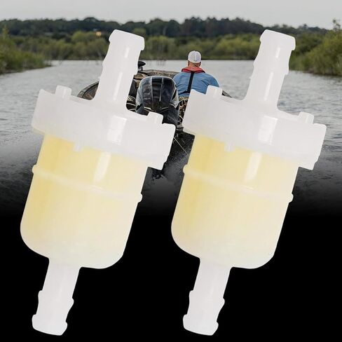 2 Pcs Inline Fuel Filter, Replacement for Nissan Tohatsu Mercury Marine Outboards, Replaces 369022300M, 369-02230-0 in Kuwait