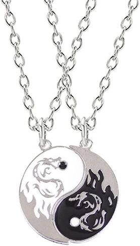 Hewill Sun and Moon Necklace for Women Men Matching Tai Chi Yin Yang Necklace Best Friends BFF Necklace for 2 Friendship Necklace Jewelry in Saudi Arabia
