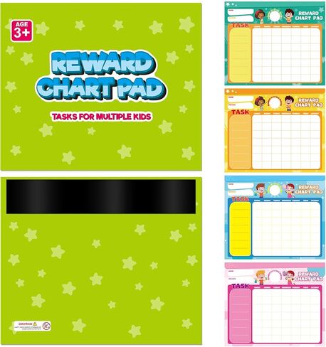 Anwyll Reward Chart for Kids - Magnetic Behavior Chore Chart System for Kid Toddler Pad with 26 Chore Charts and 1488 Reward Stickers for Home Classroom Potty Train Responsibility Daily Routine Charts in Saudi Arabia